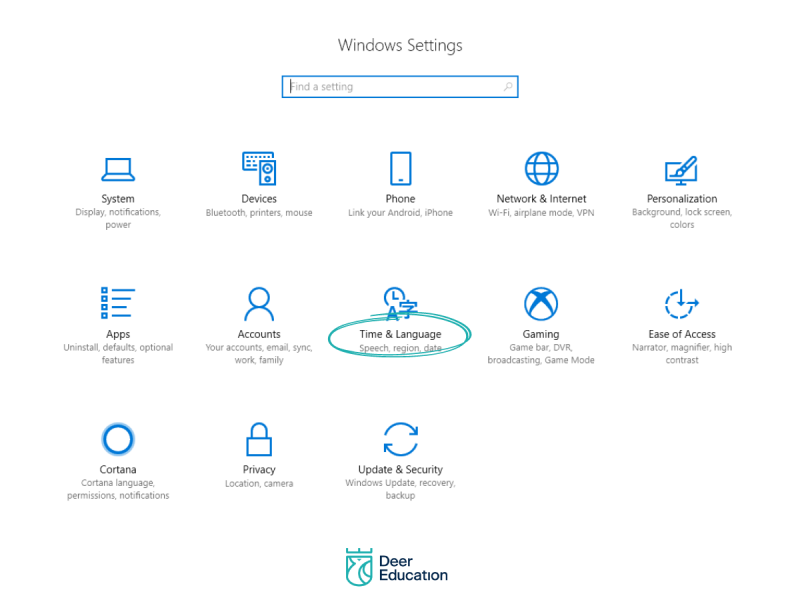 Cài đặt bàn phím tiếng Hàn trên Windows - Bước 1
