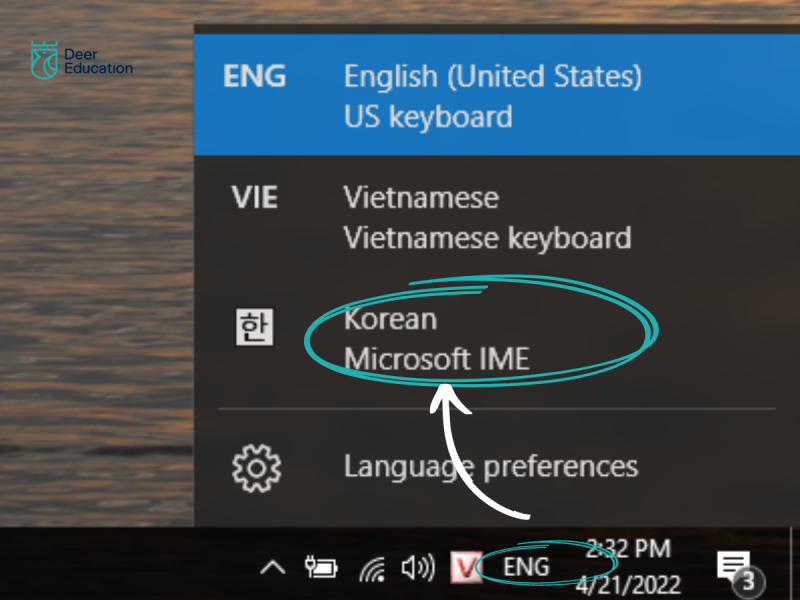 Cài đặt bàn phím tiếng Hàn trên Windows - Bước 4