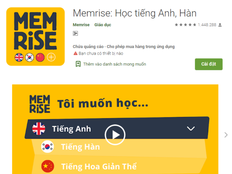Memrise - Học tiếng Hàn dễ dàng bằng flashcard