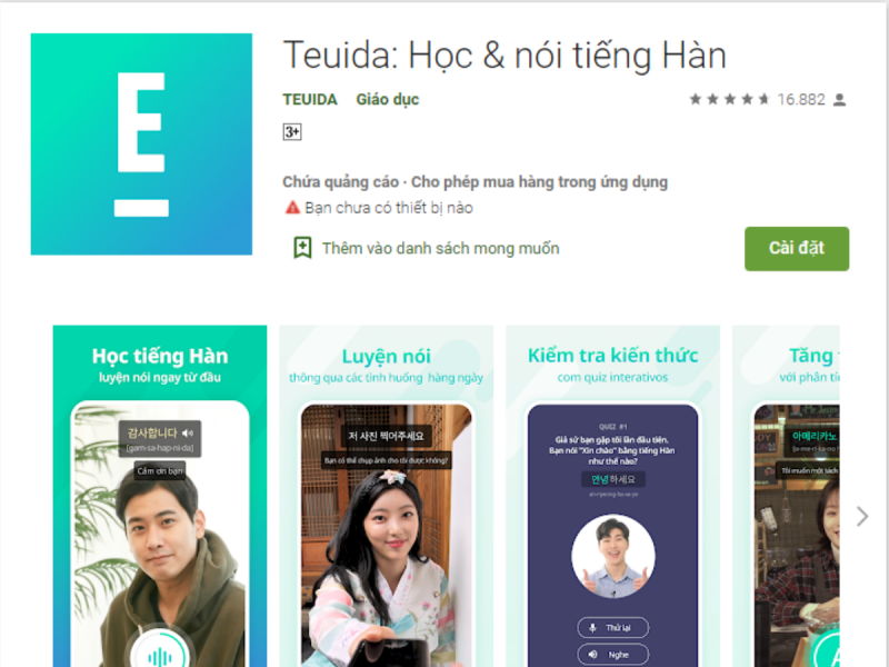 TEUIDA - Học và luyện nói tiếng Hàn chuẩn